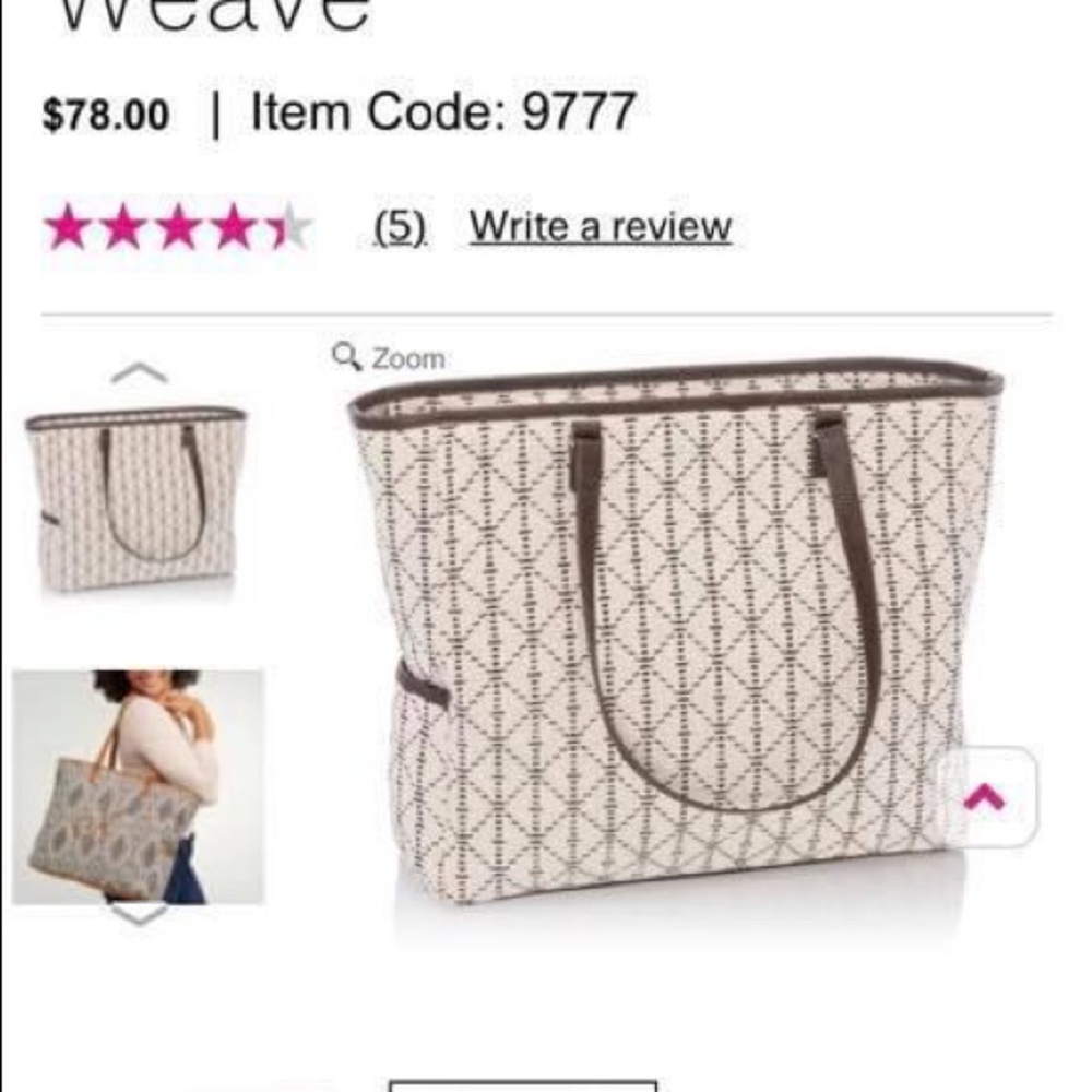 Cindy tote Moroccan tile weave brand new